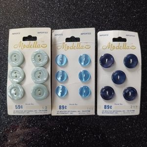 Blue Vintage Button Bundle.